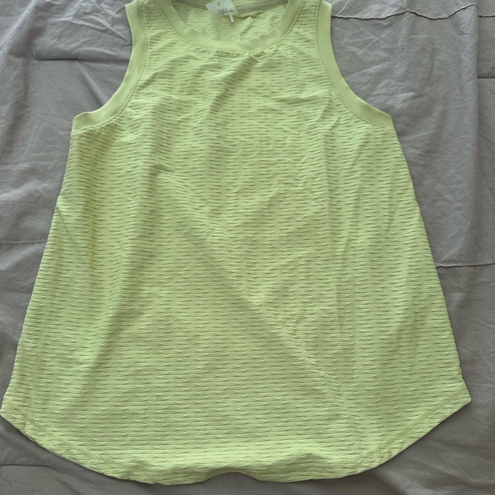 CALIA by Carrie Underwood Light Green Textured Tank Top